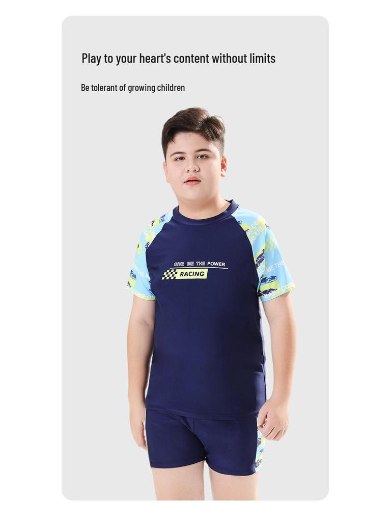 Plus Size Boys' Swim Trunks - Split Swimsuit Set for Children