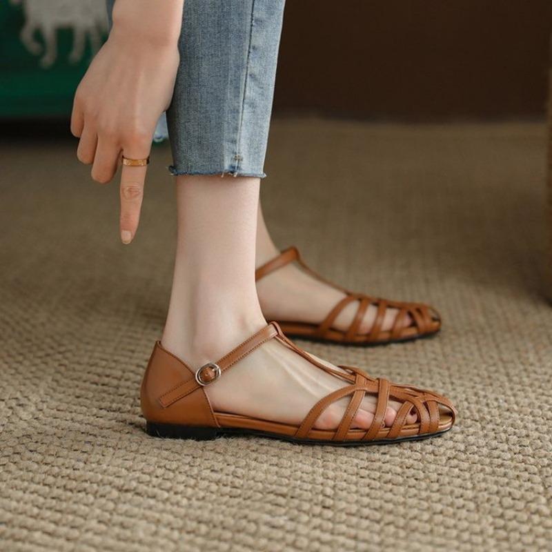 Fashion 2024 Summer Shoes Women's Sandals New Open Toe Low Heel Ankle Strap Sandals for Women Outdoor Dress Office Ladies Heeled Shoes