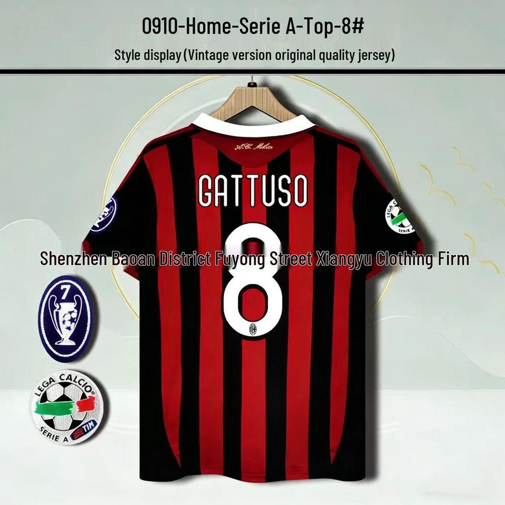 93–14AC Klassisches Retro-Fußballtrikot: 22 Kaka, 32 Beckham, 80 Ronaldinho, 99 Ronaldo