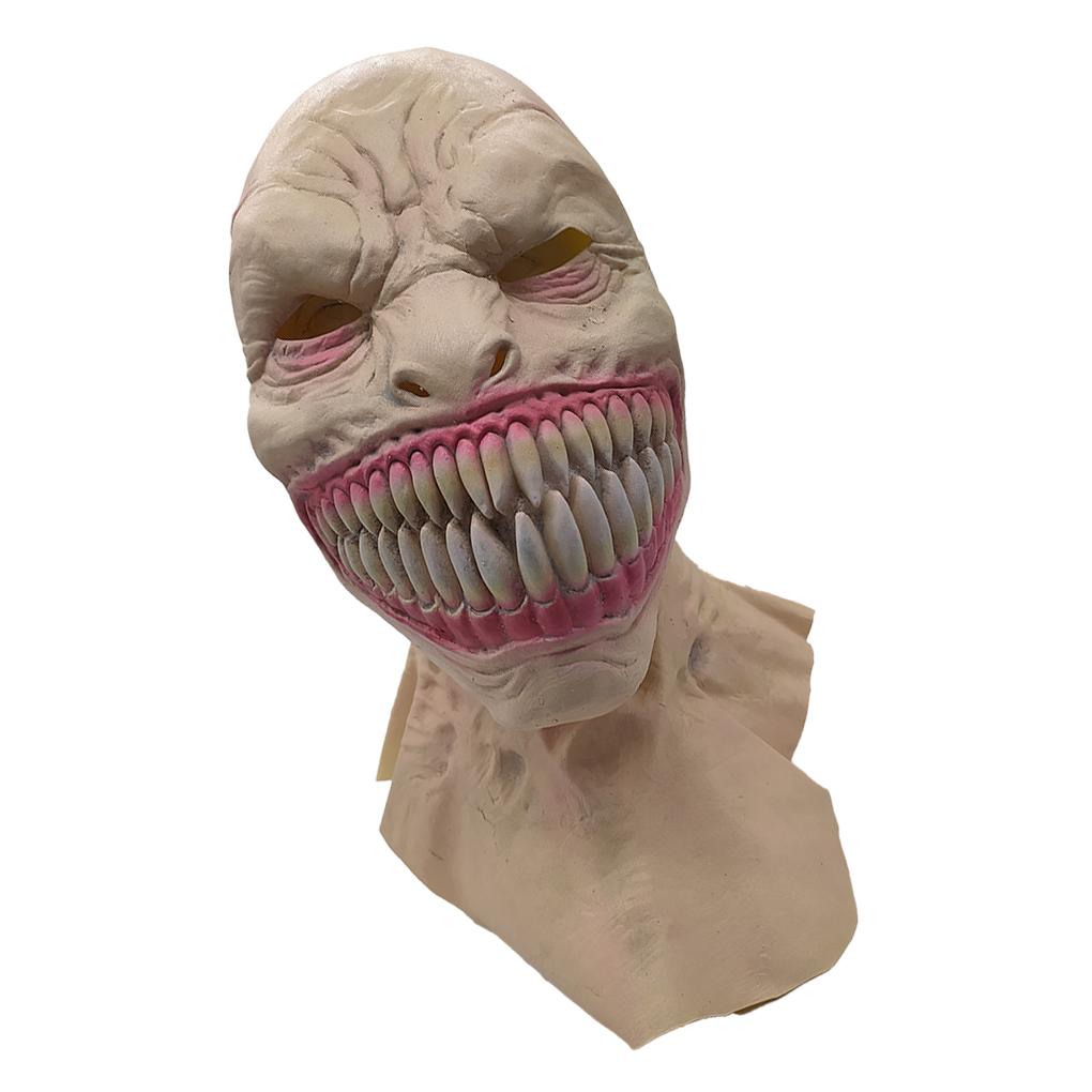 Face Cover Terror Gag Tooth Demon Halloween Costumes Scary Trick Prop Long Realistic Horror Shield Party Favors