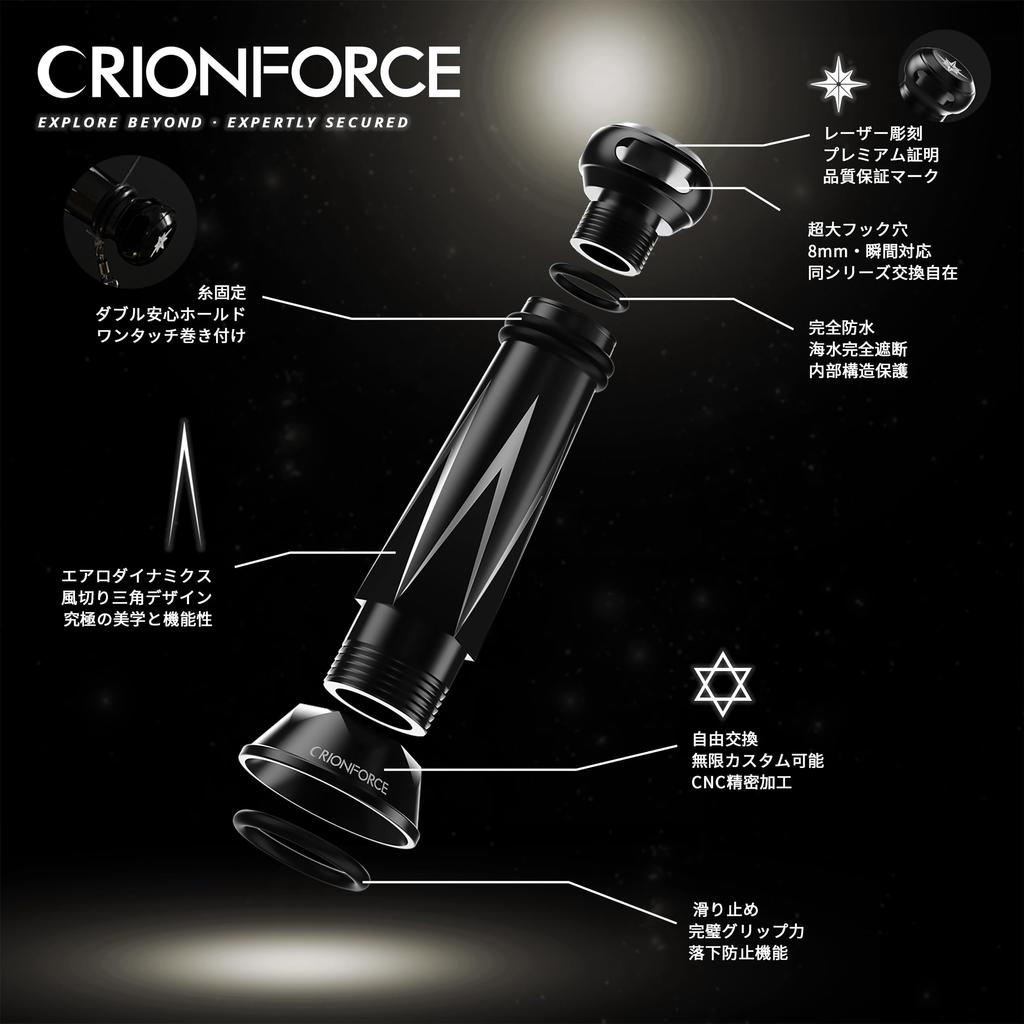 Orionforce Nova Series Reel 47mm Spinning Reel Compatible with Shimano Soare Stella Twin and Hook Ideal for Run and Gun and Light Game Easy Gunmetal