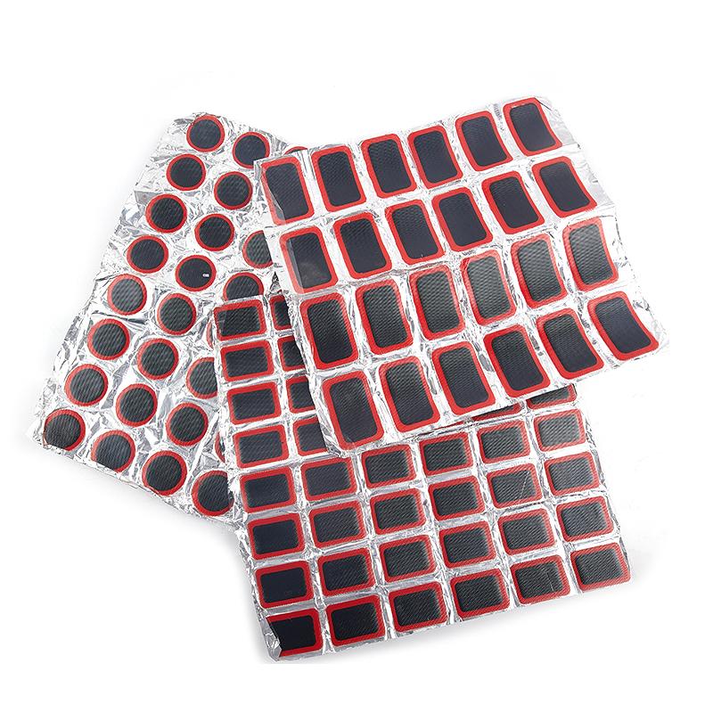 48Pcs 25Mm Round/Square Rubber Bicycle Tire Patch Cycling Bike Tire Tyre Inner