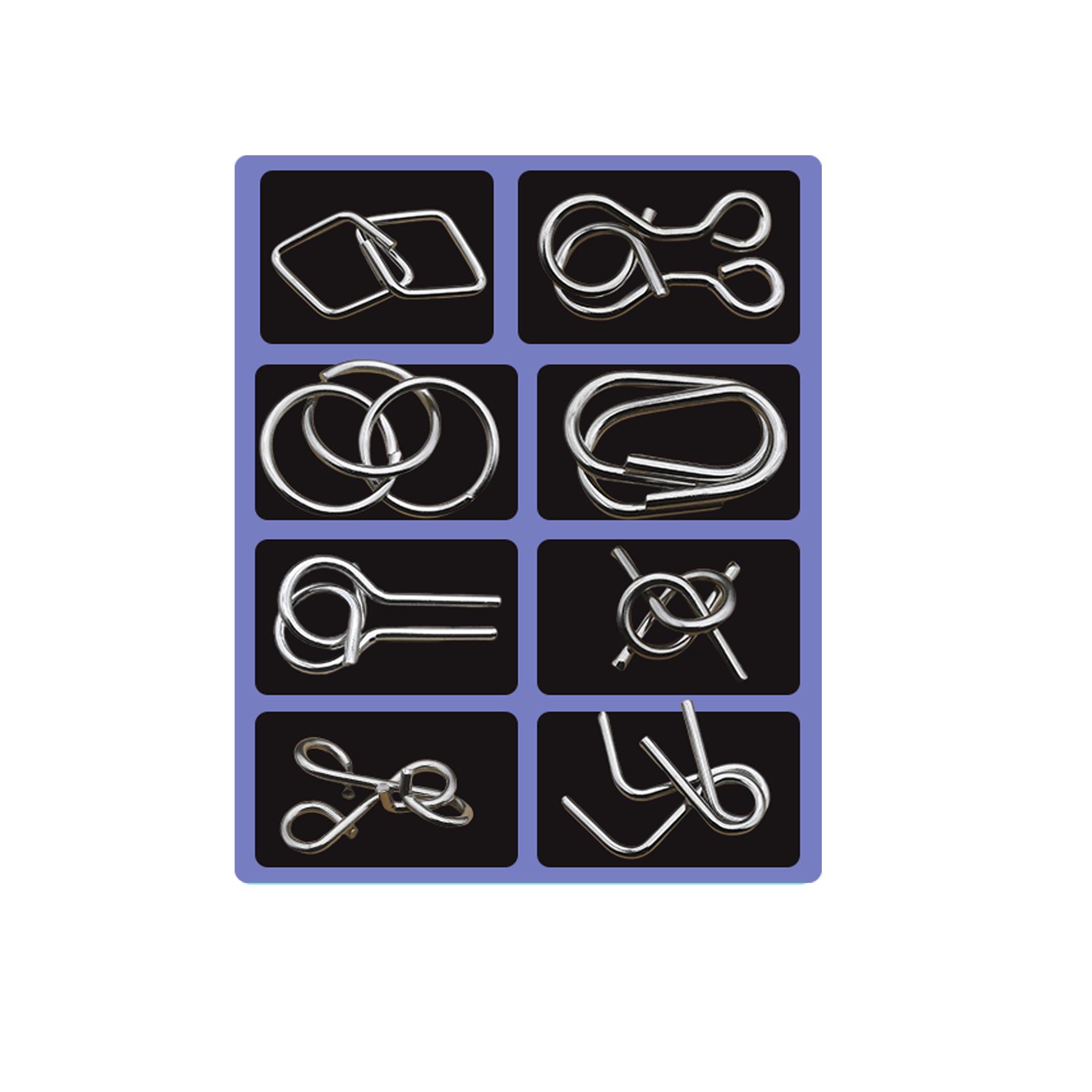 Набор головоломок «Девять колец»: Металлическая головоломка из 8 частей