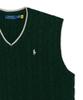 POLO RALPH LAUREN Cable Knit Cotton Sweater Vest - Green
