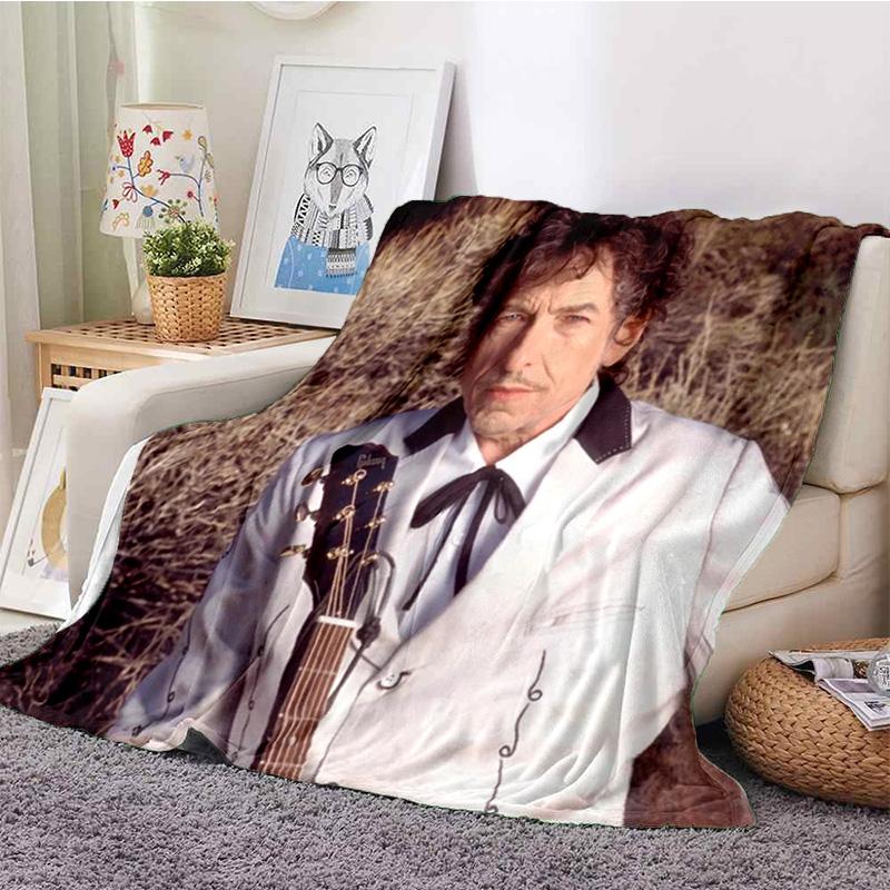 Retro Cool B-Bob Dylan Merchandise Blanket Fleece Home Popular Singer Throw Blanket Cozy Ultra-Soft for Couch Quilt
