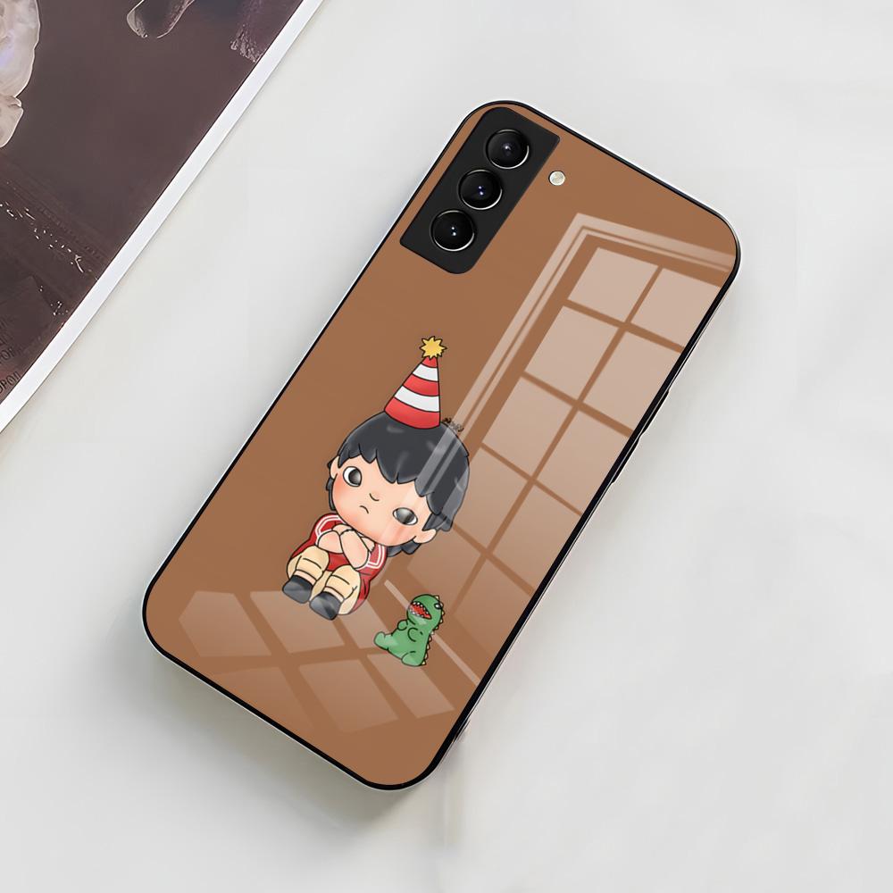 Cute H-HIRONOS Boy Phone Case For Samsung A56 A36 A26 A16 A15 A25 A35 A55 A14 A34 A24 A54 Glass Case