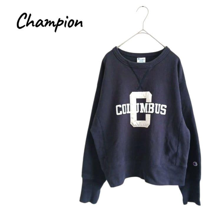 Champion [M] Reprint Reverse Weave Sweatshirt Old Clothes Vintage Navy