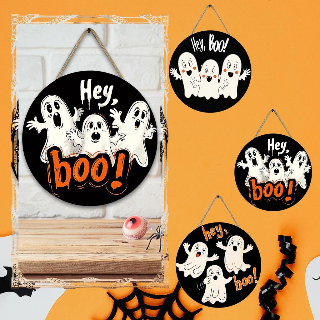 Wall Hanging Halloween Party Decoration Wooden Hanging Cross-border Pendant Festival Door Number Crafts