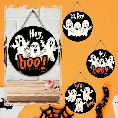 Wall Hanging Halloween Party Decoration Wooden Hanging Cross-border Pendant Festival Door Number Crafts