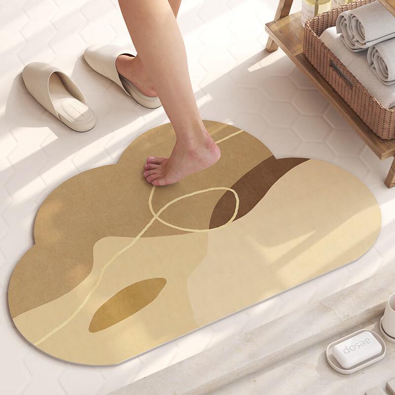 Wabi-Sabi Style Quick-Dry Absorbent Non-Slip Floor Mat 60x90cm