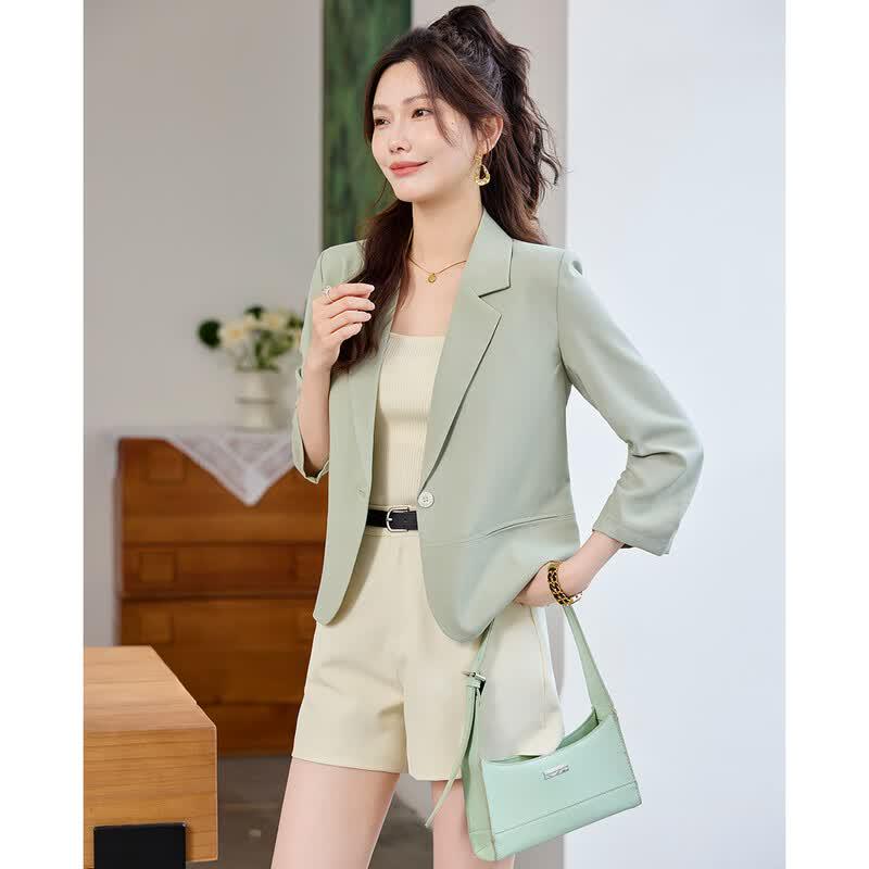 TERRE BLEUE Women s 2026 Summer 3/4 Sleeve Blazer S