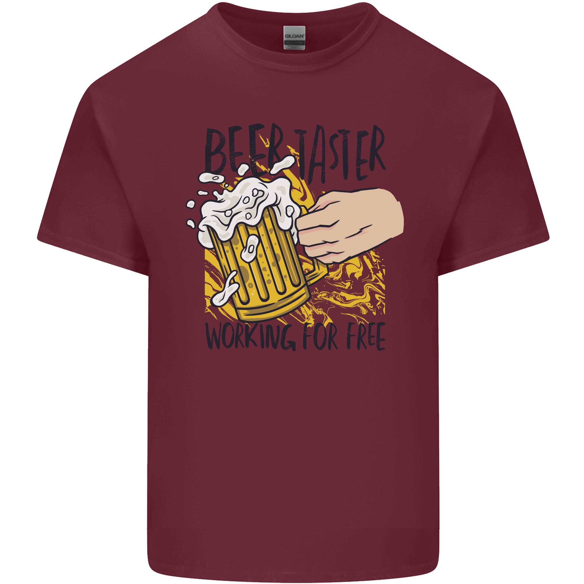 Alcohol Beer Taster Working for Free Funny Unisexs Light Cotton TShirt S