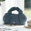 Calvin Klein Niche Knot Design Letter Cloud Bag Fabric Tote Bag Medium Women Bags Light-Blue 4K3198G-VGO