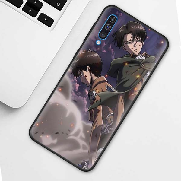 Anime Attack On Titan-deksel til Samsung Galaxy A70 A50 A90 5G A40 A30 A20 A70s A10 s A20e A10e svart silikontelefon Coque