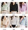 Women's Chic Early Spring Glossy Satin Long-Sleeve Shirt - Fashionable High-End Office Wear