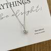 Fashion Silver Color Round Zircon Necklace Minimalist Style Charm Choker Pendant Party Gift For Women's Fine Jewelry Gifts