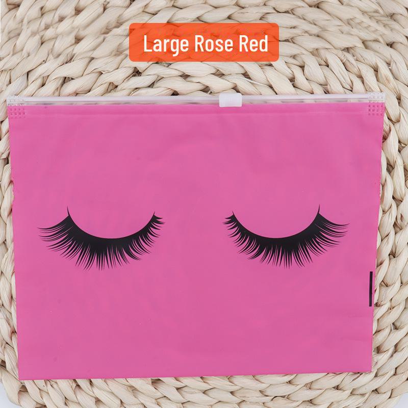 EVA Eyelash Frosted Ziplock Cosmetic Storage Bag