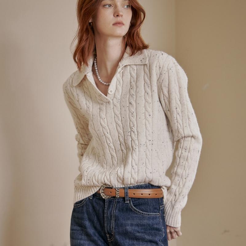 Maxza Twist Cable Collar Neck Knit Zd11qk036na