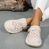 Sneakers da donna, moda estiva 2024, scarpe basse casual da donna, con fibbia, in rete, traspiranti e comode, con punta coperta.
