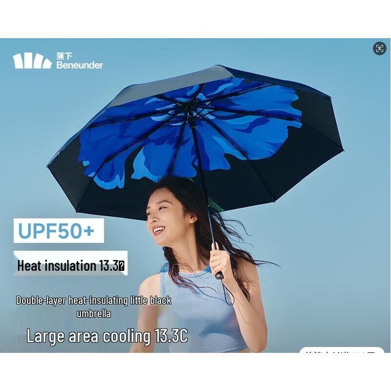 Beneunder Triple-Fold UV Protection Sun Umbrella