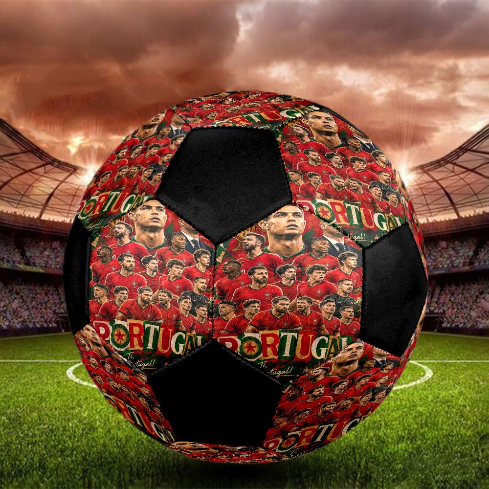 1pc Portugal National Football Team Soccer Ball Size 5 Indoor Soccer Ball Fashion Colorful Backyard Game - Great For Sports Fans Gift HE52