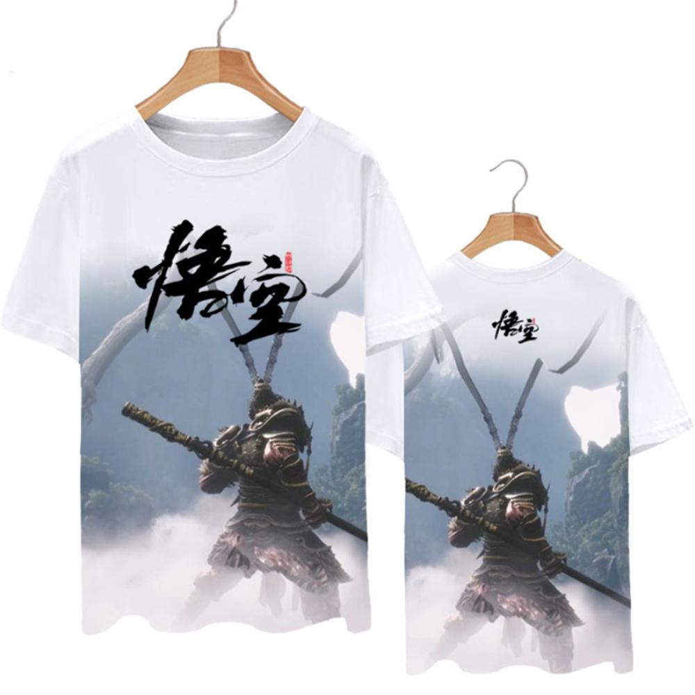 Hot Sale Rollenspellen Zwart Mythe Wukong Print T-shirt 3D Mode Mannen/Vrouwen Korte mouw T-shirt y2k Origineel heren T-shirt