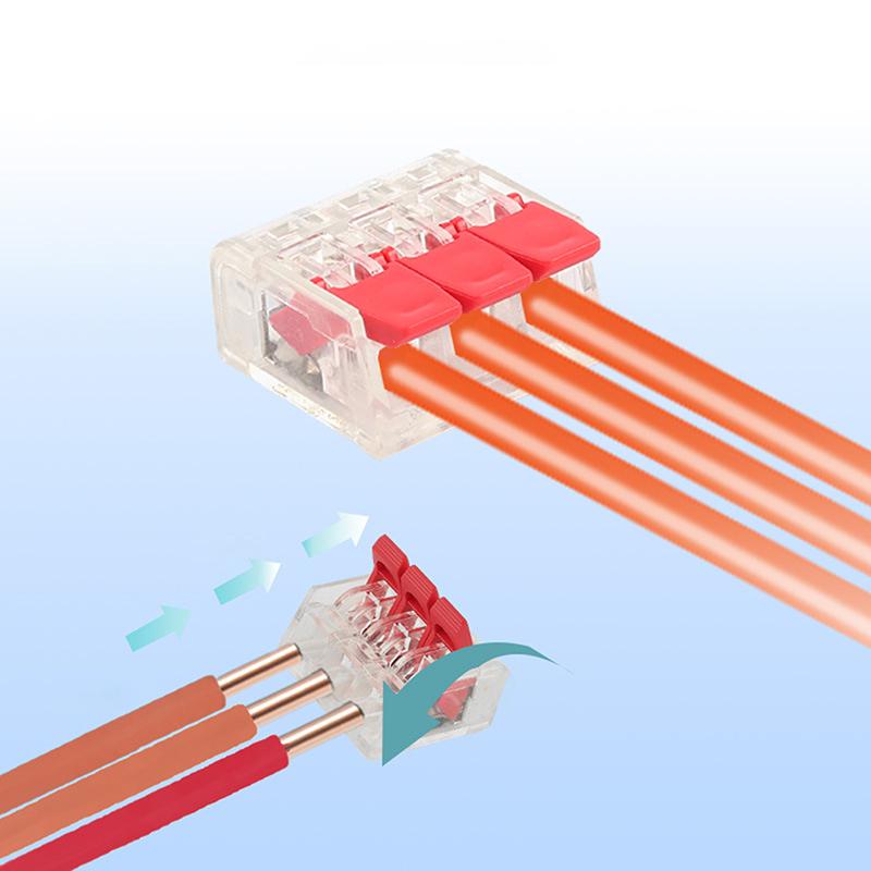 1Pc Mini Quick Cable Splicing Connectors Lever Electrical Wire Connector 2/3/4/5Pin Compact Conductor Push-In Terminal Block