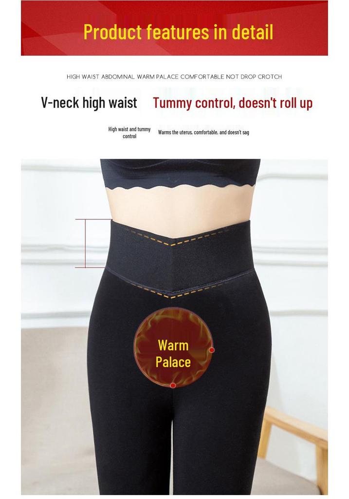 High-Waisted Fleece-Lined Women's Thermal Slimming Pants for Winter
