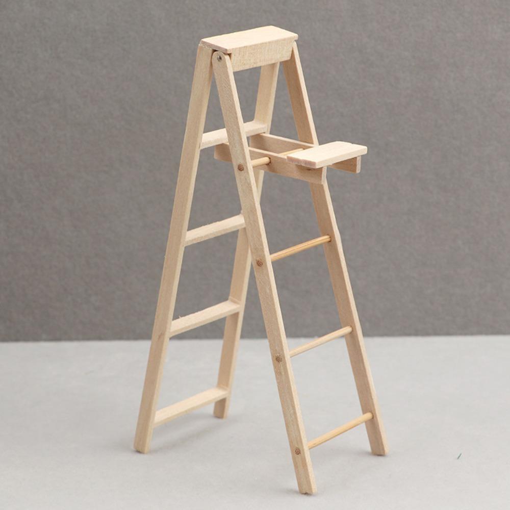 Wooden Wooden Ladder Dollhouse Dollhouse DIY Creative Figurine Stairs Toys  Girl