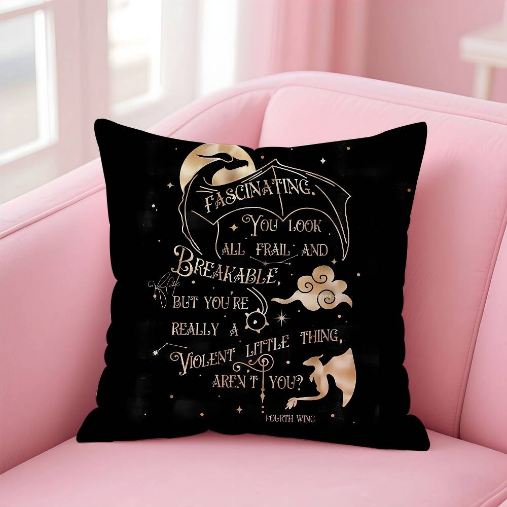 F-Fourth W-Wing Dragon Pillow Case Comfort Sofa Bed Silky elegant Invisible zipper Custom Decorative cushion cover