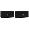 VidaXL Veggskap 2 stk Svart 60x30x30 cm Massiv furu 818374