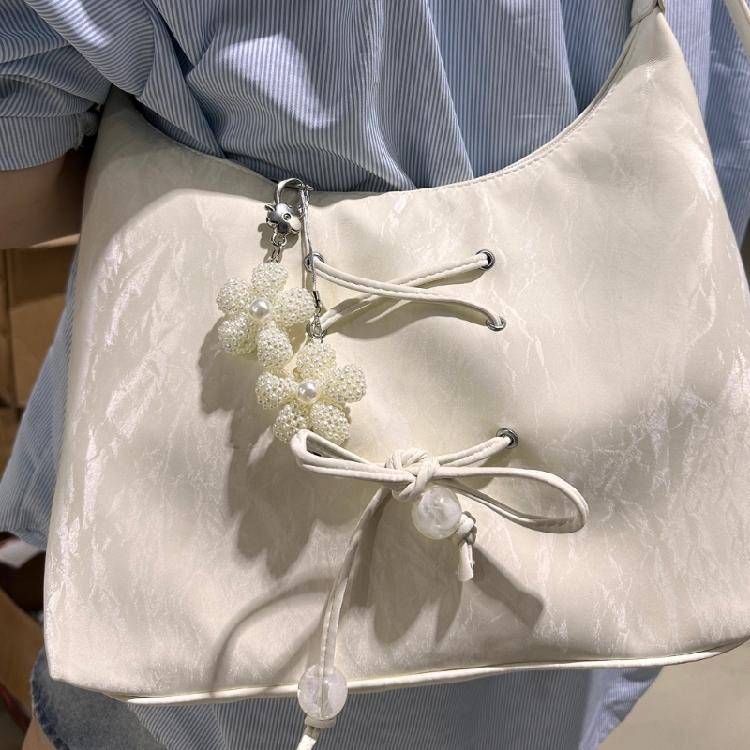 Delicate Pearls Flower Handphone Pendant/Keychain Lightweight Key Holder Mobile Phone Decoration Handbag Charm