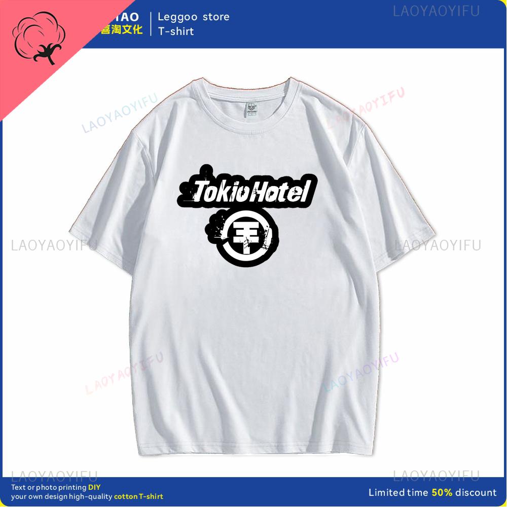 Tokyo Bedrucktes Muster Lässiges Baumwoll-T-Shirt Geeignet für Männer und Frauen Kurzärmelig Rundhals Sommerkleidung
