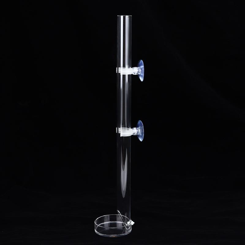 Acrylic Transparent Durable Aquarium Fish Shrimp Feeder Fish Tank Feeding Tube With Tray