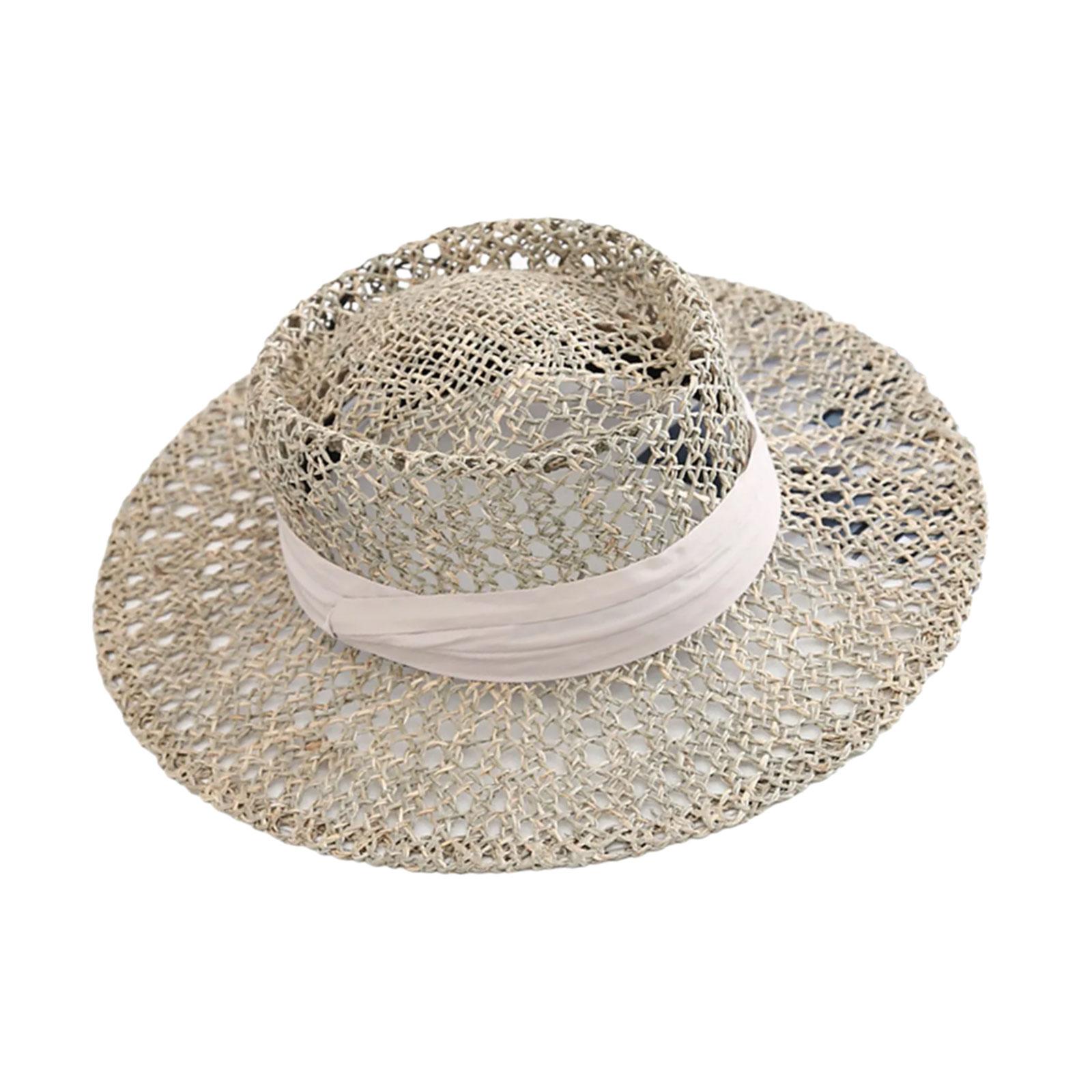 

Vacation Sun Protecting Hat Fashionable Flatted Hat Fancy Dress Hat Sweatproof for Nature Lover and Everyday Wear бежевый