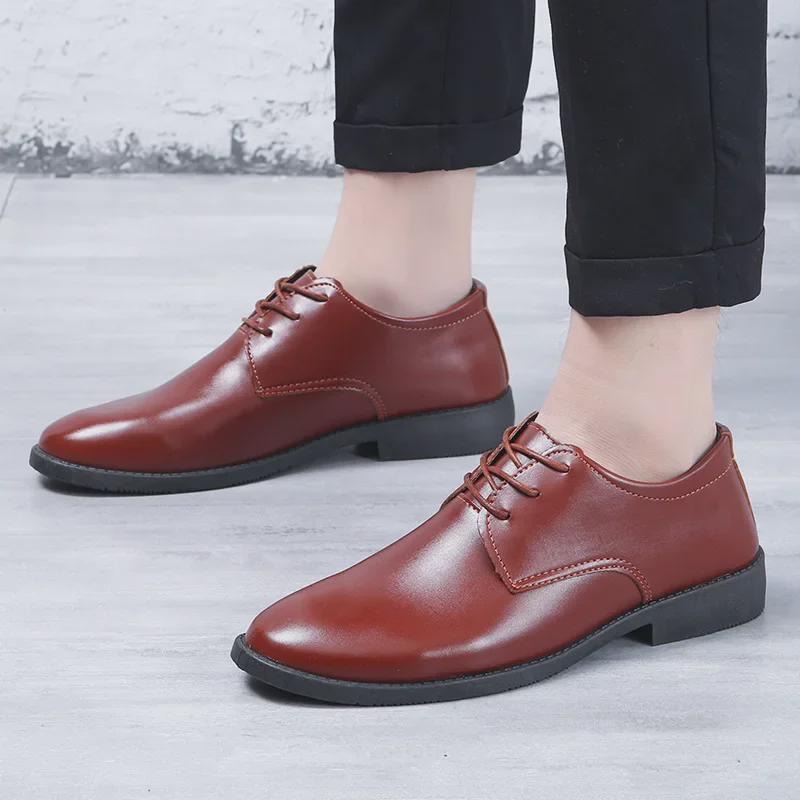 Herren Trendige Schnürleder Schuhe - Britischer Business & Casual Koreanischer Stil