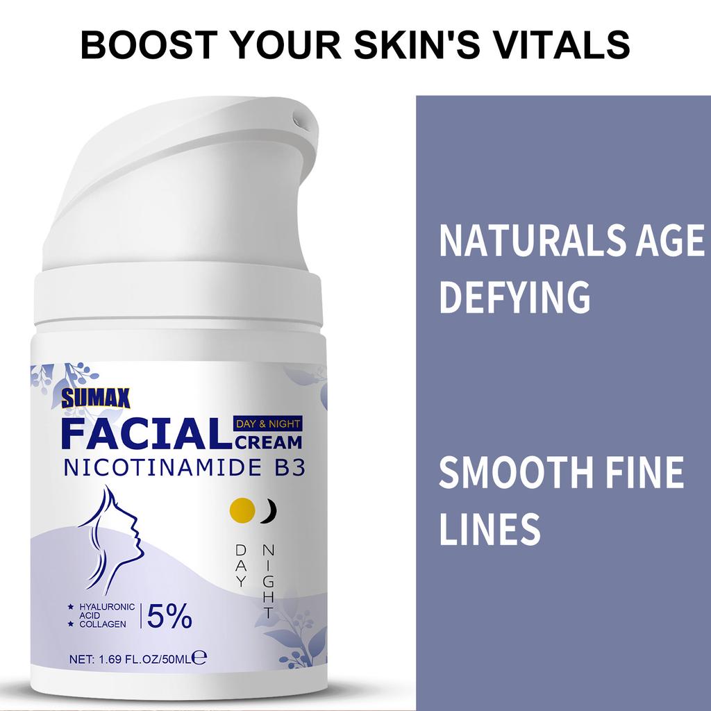 C50ml Niacinamide B3 Face Cream Mooth Delicate Radiant and Translucent Rapid Absorption of Skin Retinol Anti Aging Serum