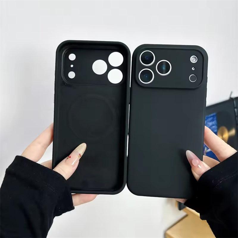 Liquid Silicone Magnetic Case For iPhone 17 Air 16 15 14 Plus 13 12 Pro Max For Camera Protection Matte Cover