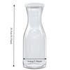 2 Piece 1000 ML Glass Carafe with Lid Wide Mouth Milk Bottle Cold Water Jug  Dinning Table