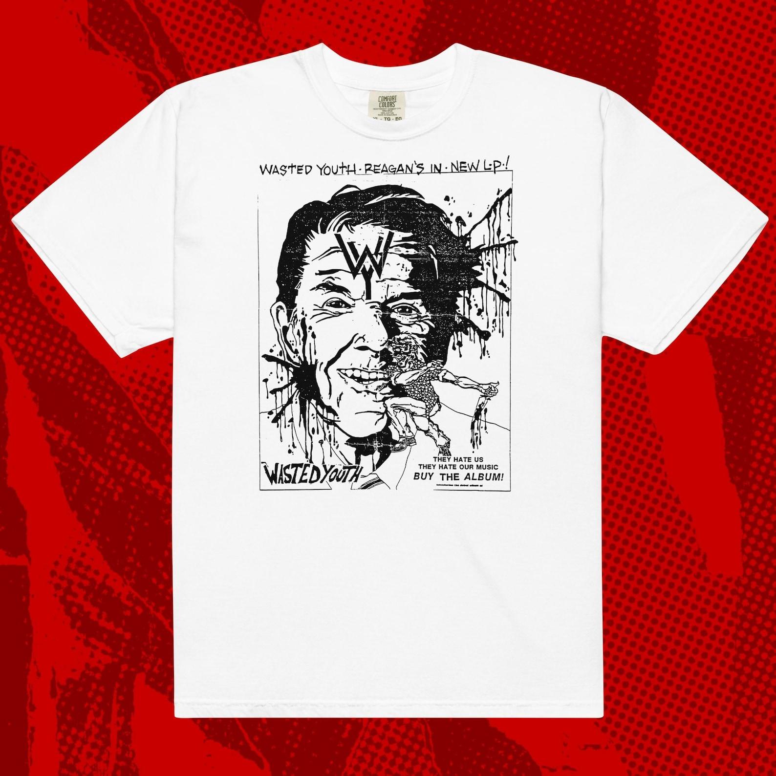 Wasted Youth Flier T-Shirt | Punk LA Hardcore Black Flag Circle Jerks M