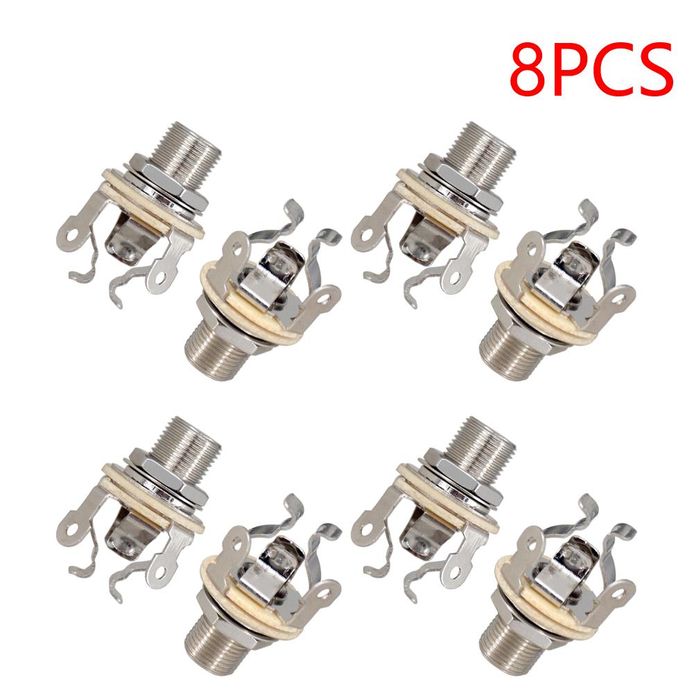 1/4 Inch 6.35Mm Guitar Pickup Output Jack Metal Electric Guitar Mono Jack Mono Output Jack Guitar Parts