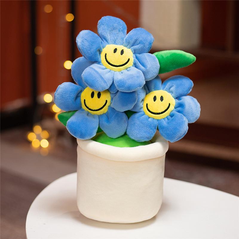 Decoration Plush Sunflower Toy Home Decoration Waist Support Plant Doll Pot