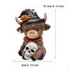 Kuh Statue Tier Skulptur Kreatives Tischornament Halloween Figur für Schreibtisch Büro Bücherregal