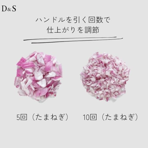 D&S 5-Blade Chopper, Red, Multi-Food Cutter with Paddle, Manual Food Chopper, 900ml, Pull-to-Mix, DS.6973