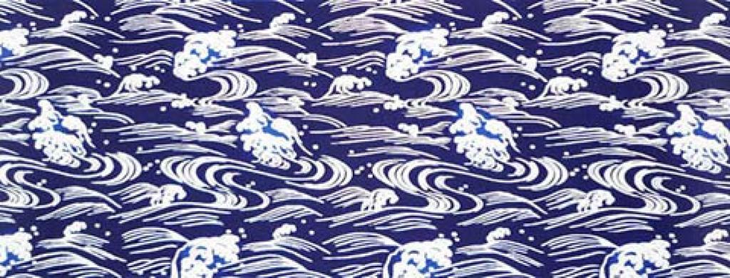Todaya Shoten Tenugui Rough Waves 772 Niwa-zome (hand towel) -