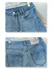 Damen High Waist Blaue Wide-Leg Jeans - Sommer 2025 Retro Schlankmachender Stil