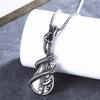 Winding Snake Guitar Pendant Necklace For Women Men Vintage Copper Color Stainless Steel Chain Hip Hop Rock Neck  Jewelry Gifts