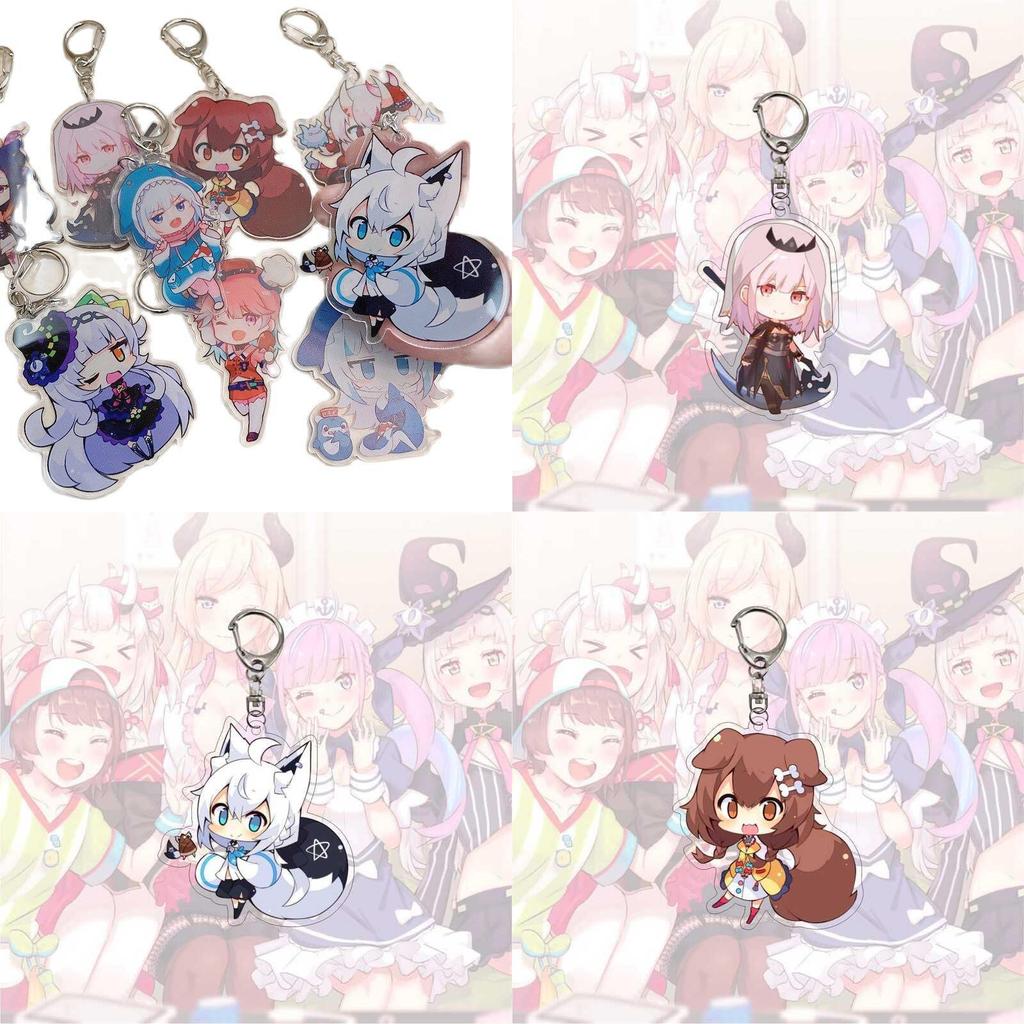 Stunning Hololive Vtuber Keychain Featuring Gawr Gura Mori Usada Fubuki Suisei For Anime Fans