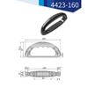 Black Plastic Pulls Long Luggage Handle Toolbox Grip Replacement Suitcase Side Holder Side Carrying Pull Easy to install