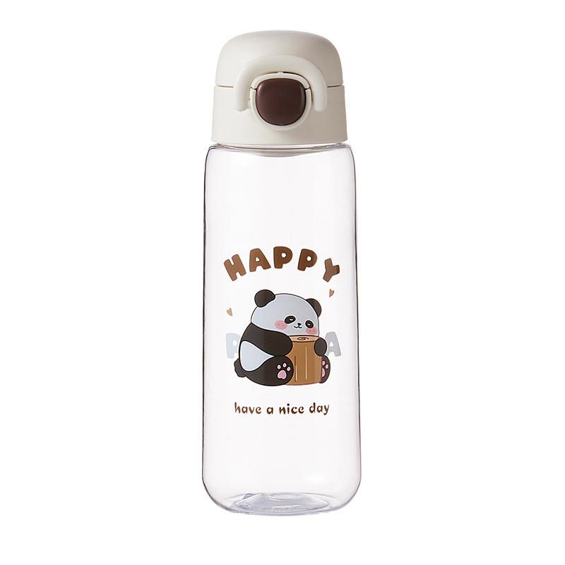 

Panda Cartoon Plastic Cup With Sealing Leakproof Lid For Kids And Home Use 600ml белый